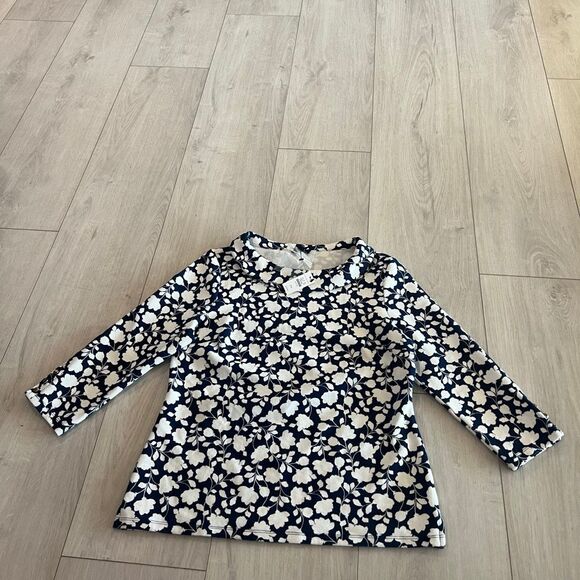 Tailbots PORTRAIT COLLAR TOP - FLORALsize MP - Picture 1 of 9